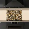 Camouflage - Aardetinten - Patroon keuken achterwand spatscherm klein 900 -sfeer1