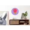 Smiley - Drip - Neon Wandcirkel aluminium klein -kantoor