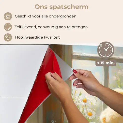 Kuiken - Raam - Paaseieren keuken achterwand spatscherm klein -spatscherm_NL