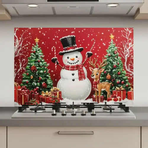 Feestvreugde - Winterbos - Kleurrijk keuken achterwand spatscherm klein -3d_website