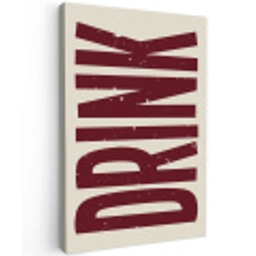 Rood - Vintage - Decoratie - Japandi Tuinposter op houten frame 2 cm dik klein -3d