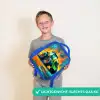 Tractor - Groen - Abstract - Penseelstreken Kinderrugzak - Blauw middel -sfeer1_NL