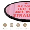 Roze - Zon - Quote Fotolijst rond zonder passe partout klein -closeup_NL