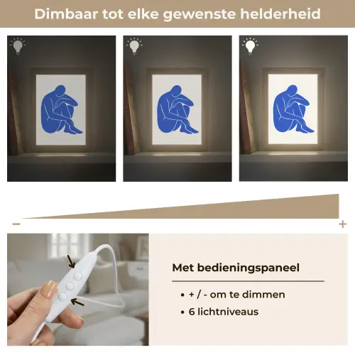 Lichaam - Abstract - Blauw Light Box met kabel (Tafellamp) klein -USP_dimbaarNL