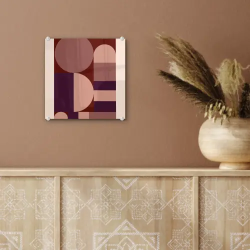 Geometrisch - Cirkels - Rood plexiglas 5mm klein -sfeer5