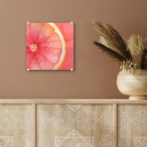 Grapefruit - Roze - Levendig plexiglas 5mm klein -sfeer5