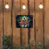 Kaarsen - Bloemen - Buddha - Water tuinposter los doek klein -sfeer1