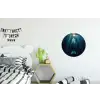 Walvis - Water - Zonnestralen - Blauw Wandcirkel aluminium klein -kinderkamer