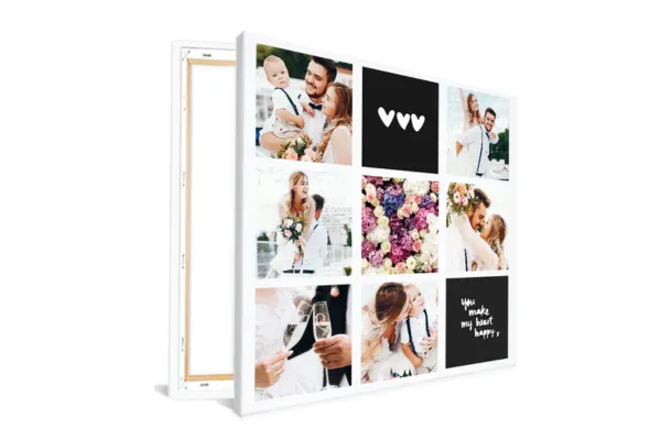 Canvas collage bruiloft