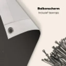 Grijs - Kleuren - Effen Balkonbeschermer Duitsland klein 596 -closeup_NL