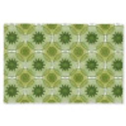 Cirkels - Patroon - Groen Vloerkleed Rechthoek klein 1091 -3d