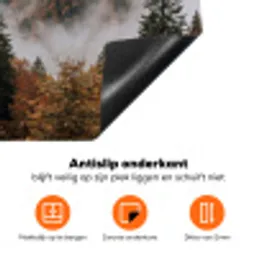 Bergen - Vallei - Mist - Herfst - Natuur Inductie beschermer vinyl 3mm klein -zzzzzzz-td-onderkant