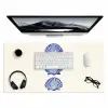 Schelpen - Blauw - Patroon Muismat XXL klein -3d