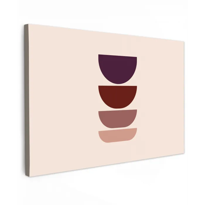 Harmonieus - Symmetrisch - Rood canvas 2cm klein -z3d