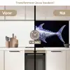 Porselein - Tonijn - Delfts - Blauw keuken achterwand 2 middel -voor-na2_NL