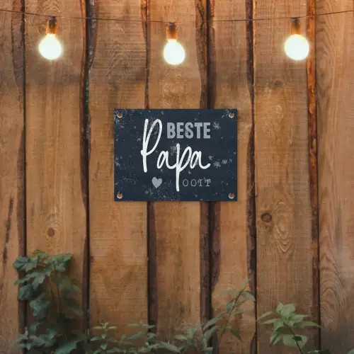 Cadeau voor man - Quote - Vaderdag - Beste papa ooit - Spreuken tuinposter los doek klein -sfeer1