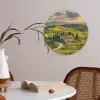 Toscane - Landschap - Wijngaarden Akoestische PET Vilt - Rond klein -sfeer3