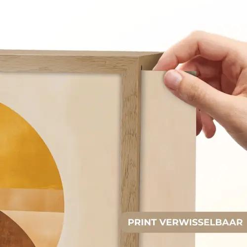 Cirkels - Geel - Minimalistisch Light Box met batterij (Wandlamp) middel -USP_websiteprintNL