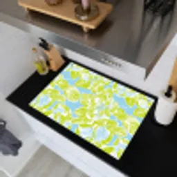 Modern - Bloemen - Groen Inductie beschemer met haakjes klein 777 -sfeer1