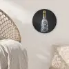 Champagne - Bloemen - Goud - Chique Akoestische PET Vilt - Rond klein -sfeer4