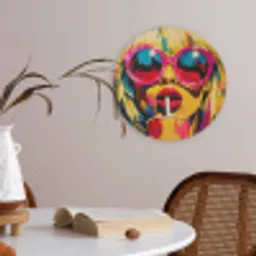 Zonnebril - Roze - Vrouw - Rietje Akoestische PET Vilt - Rond klein -sfeer3