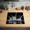 Water - Splash - Zwart Inductie beschermer vinyl 3mm middel -sfeer5