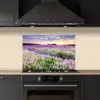 Bloemen - Lavendel - Paars - Lucht - Zonsondergang - Weide - Natuur keuken achterwand spatscherm klein -sfeer1