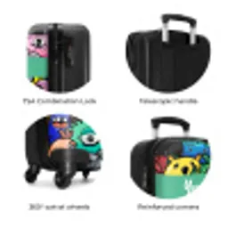 Kleurrijke Monsterparade NBS - Handbagage koffer - Kinderen Unisex middel zzzzzzzbolletjes_ENG