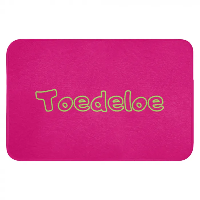 Toedeloe - Groen - Roze Badmat klein -3d