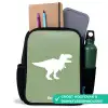 Groen met T-rex dino Rugzak - Zwart middel -inhoud_NL