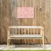 Vloeiend - Olieverf - Roze Tuinposter op houten frame 2 cm dik klein 845 -sfeer4
