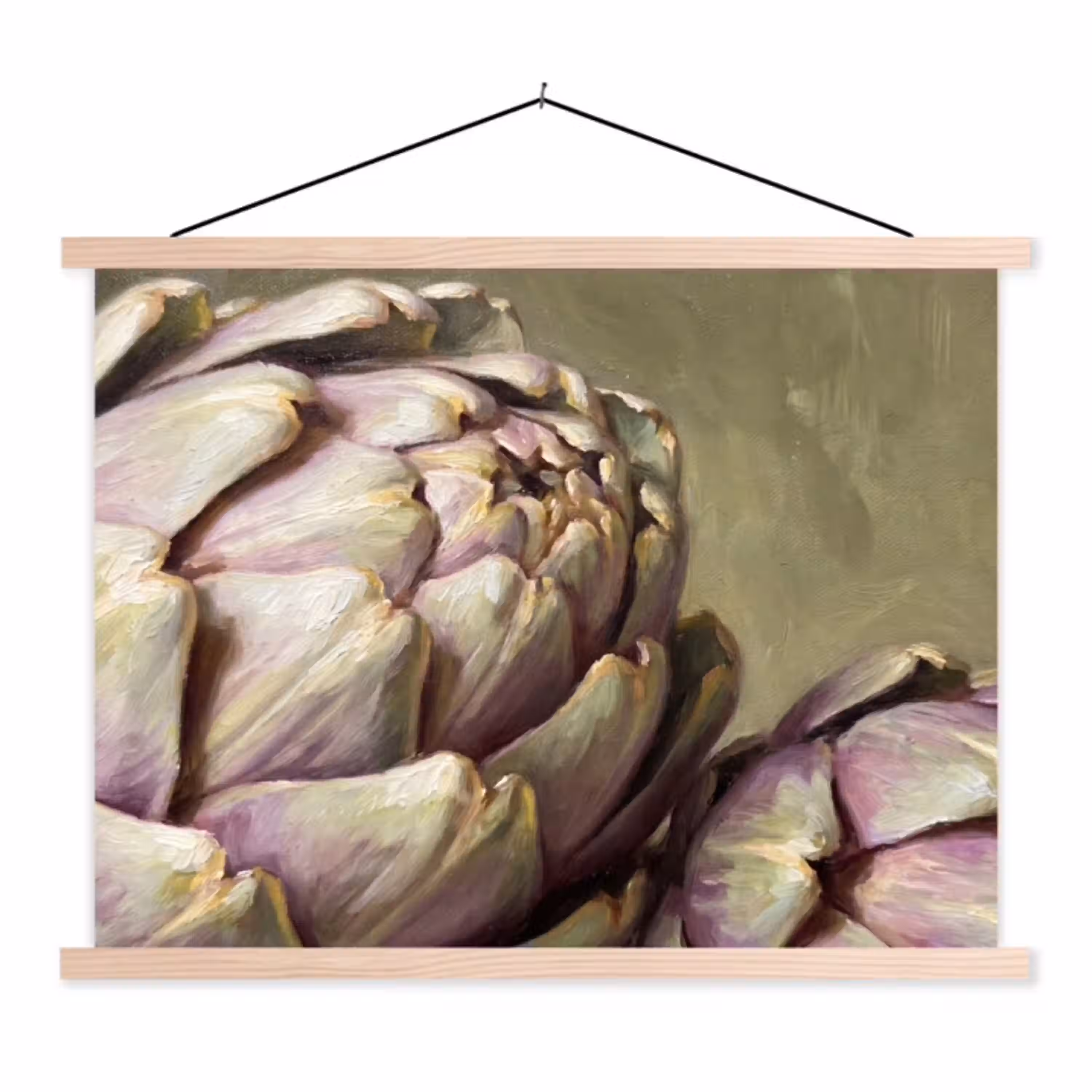 Groente - Stilleven - Schilderij textielposter latten blank klein -3d
