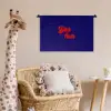 Blauw - Rood - Yes fun - 3D Wandkleed katoen klein -wsfeer5_kind