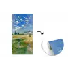 Landschap - Strobalen - Bergen - Wolken fotobehang vinyl groot -3d