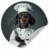 Hond - Garde - Kok Wandcirkel behangsticker klein -3d