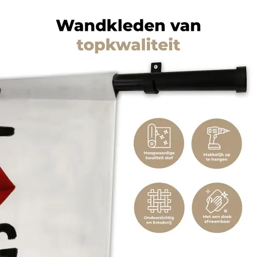 Lip - Girl - Rood - Letters Wandkleed katoen klein -sfeer2