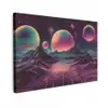 Landschap - Planeten - Horizon - Paars canvas 2cm klein -z3d