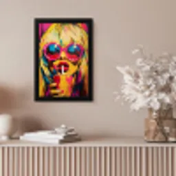 Zonnebril - Roze - Vrouw - Rietje fotolijst zwart zonder passe partout klein -sfeer5