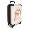 Prinses en een eenhoorn in pastel kleuren NBS - Handbagage koffer - Volwassenen Unisex middel -productfoto_3d