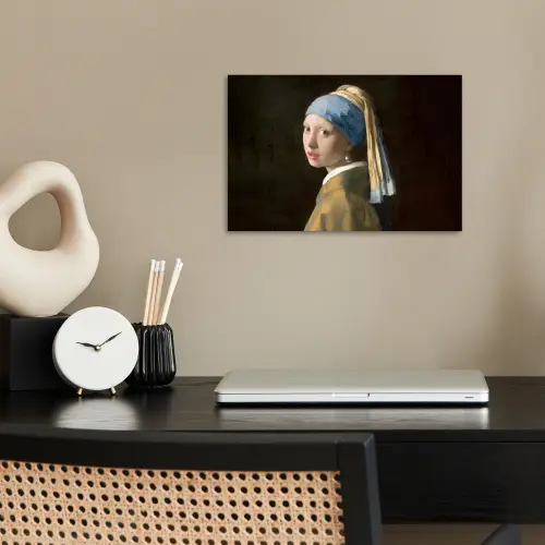 Meisje met de parel - Schilderij - Oude meesters - Vermeer poster papier klein -sfeer1
