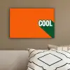 Cool - Oranje - Groen canvas 2cm klein -sfeer3