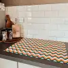 Retro - Disco - 70s - Golven - Multi Inductie beschermer vinyl 3mm klein 276 -sfeer3