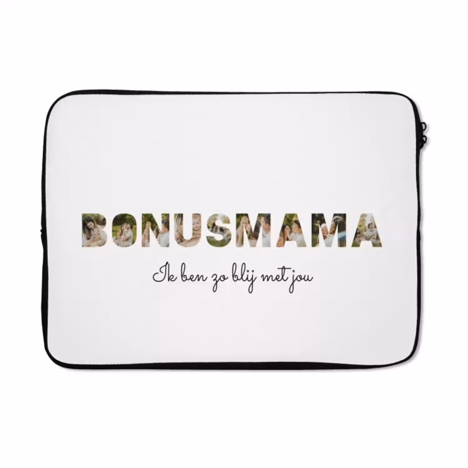 Gepersonaliseerde laptophoes - Bonusmama - Lettercollage
