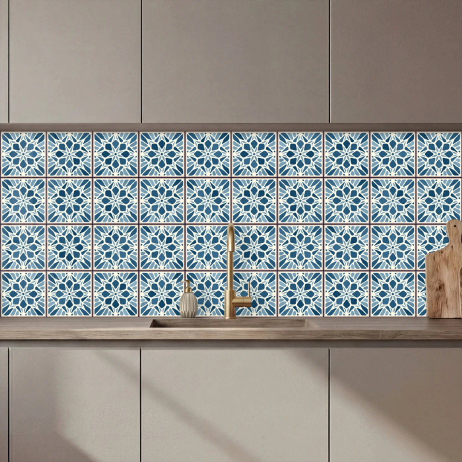 Tegel - Vintage - Patronen keuken achterwand 2 middel 871 zz_3dshopping