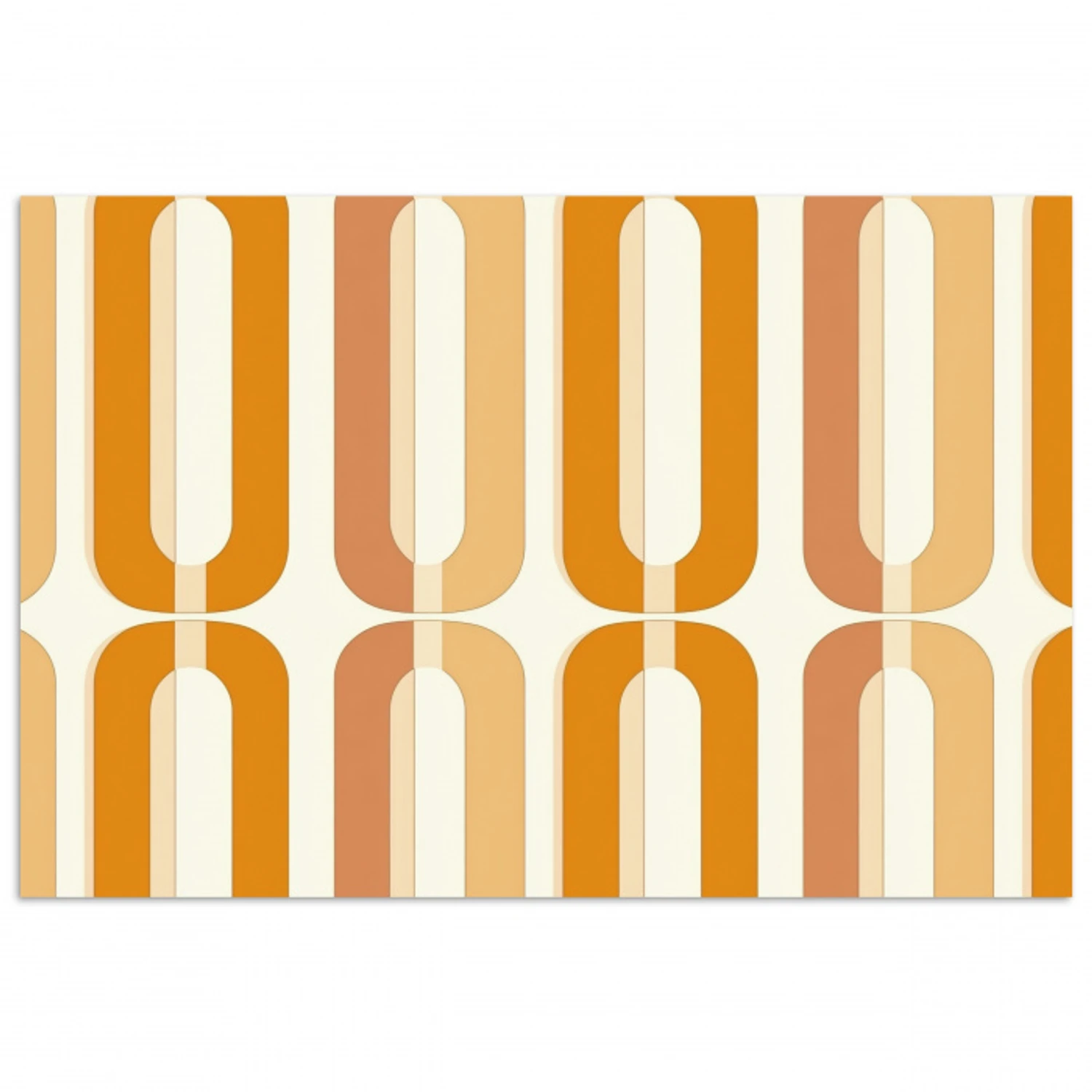 U-vorm - Retro - Oranje poster papier klein 62 -3d