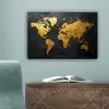Wereldkaart - Goud - Steen canvas 2cm klein -sfeer4