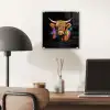Schotse Hooglander - Graffiti - Kleurrijk - Bloem - Dieren plexiglas 5mm klein -sfeer6