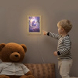 Eenhoorn - Paars - Sprookje - Fantasy dier Light Box met kabel klein -sfeer4a_kind