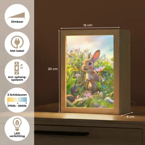 Konijn - Dieren - Natuur Light Box met kabel klein -USP_NL