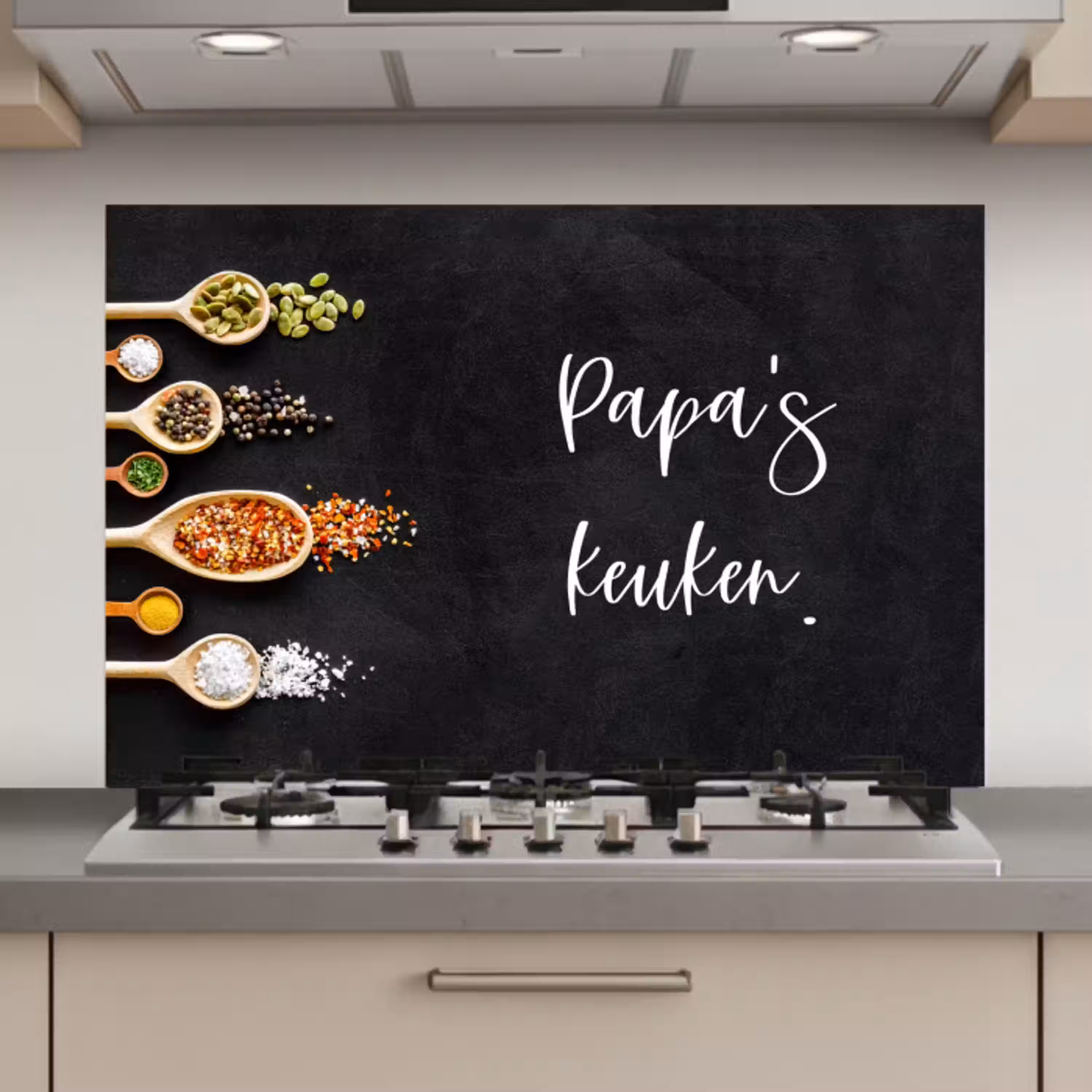 Quotes - Spreuken - Keuken - Papa's keuken - Papa keuken achterwand spatscherm klein -3d_website